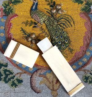 RARE Antique French Palais Royal Ivory Needle Case, Etui, 18k Gold Enamel Plaque & Trim, Eglomise