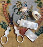 RARE Superb c.1800-20 Antique French Palais Royal Sewing Set, Mother of Pearl, 18k Gold in Necessaire Etui