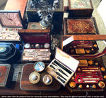Antique French Desk or Writer's Set, 6pc, Seal, Ruler, etc c.1790-1820, Tortoise Shell and Abalone Pique