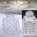 Antique French Sterling Silver Legumier, Ecuelle, Serving Dish, Armorial Crown & Mascaron