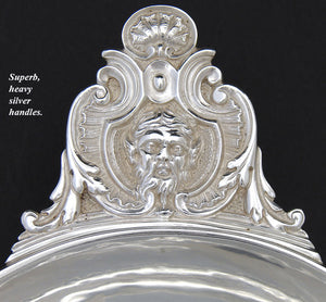 Antique French Sterling Silver Legumier, Ecuelle, Serving Dish, Armorial Crown & Mascaron