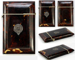 Antique Napoleon III (Victorian Era) French Tortoise Shell Calling Card Case, Tortoiseshell