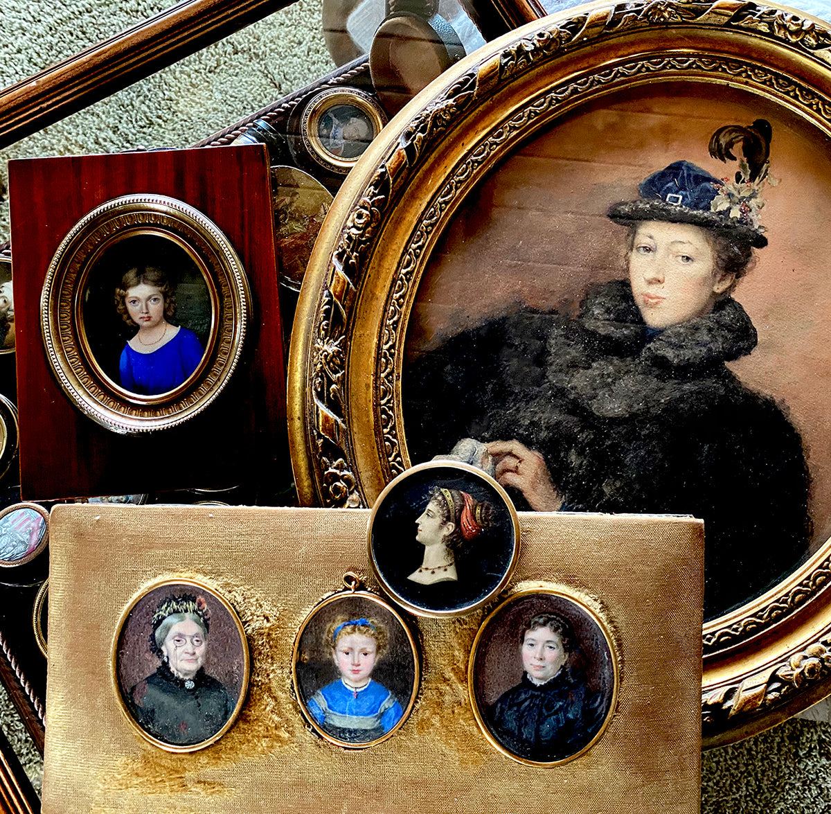 RARE Napoleon or Beauharnais Family Portrait Miniature, Signed Gérard, 1812 (Baron Gérard), of Napoleon III