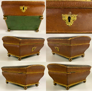 RARE Large c.1770-1810 French Louis XVI Chocolatier's Confection or Chocolates Box, Eglomise Jewelry Casket