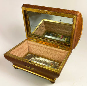 RARE Large c.1770-1810 French Louis XVI Chocolatier's Confection or Chocolates Box, Eglomise Jewelry Casket