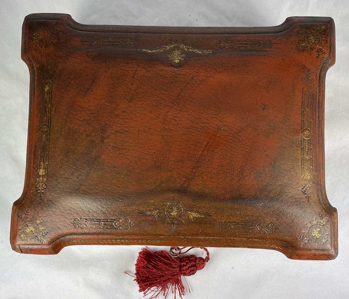 Antique French Napoleon III Era Sewing Box with Implements, Silk Winders, Knitting Needles, Etc