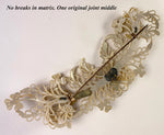 RARE 6.5" Long Georgian Seed Pearl Tremblant Brooch, Bodicer, Hair Ornament - Museum
