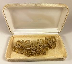 RARE 6.5" Long Georgian Seed Pearl Tremblant Brooch, Bodicer, Hair Ornament - Museum