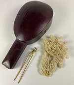 RARE Antique Georgian Seed Pearl 4.5" x 3" Brooch, Hair Pin, Original Box - Museum!
