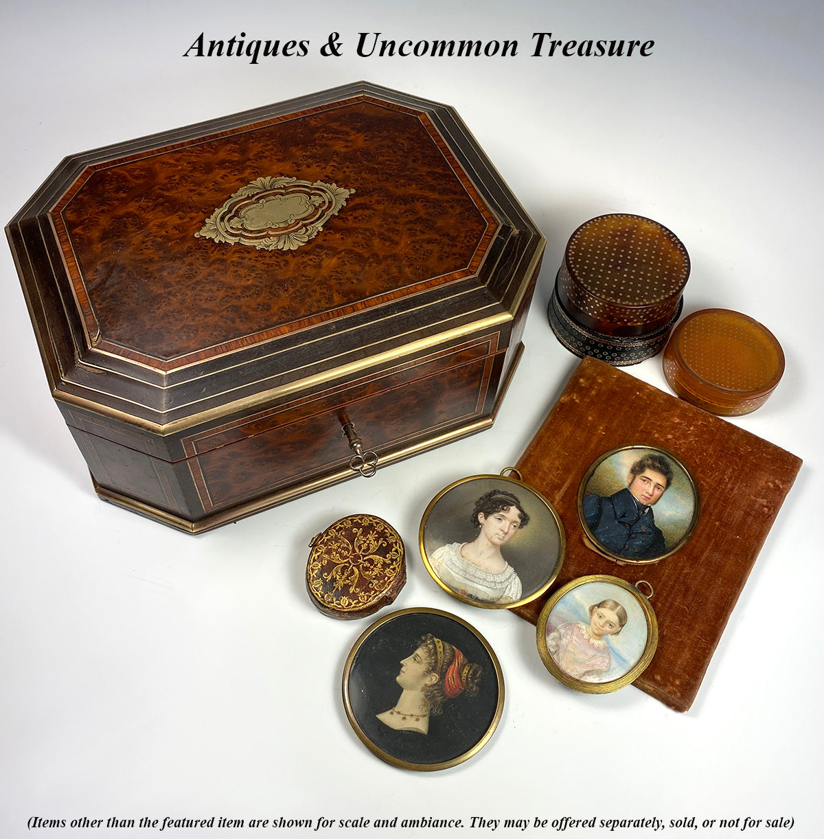 Antique French Napoleon III (1850-70) TAHAN Jewelry Chest, Box, Coffret, Boulle