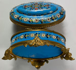 Antique French Kiln-fired Enamel Jewelry or Trinket Box, Bressan from Bresse, France