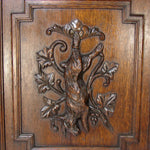 Antique Victorian 25" Carved Architectural Furniture Door, Panel: Hunt Theme Hare Figure