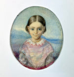 Antique Portrait Miniature of a Child, a Beautiful Little Girl, c.1790-1820, RARE