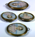 Antique Portrait Miniature of a Child, a Beautiful Little Girl, c.1790-1820, RARE