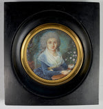 Superb Antique Portrait Miniature, c. Mid 1700s, Madame du Pompadour
