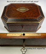 Antique French Napoleon III (1850-70) TAHAN Jewelry Chest, Box, Coffret, Boulle