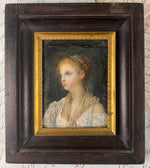 Antique Portrait Miniature, a Young Red Haired Beauty, c. 1790s, Artist Signed, Prussian?