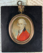 Antique 18th Century Georgian Era British Military Officer, Redcoat, American Revolution English