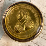 Antique French Snuff or Patch, Bonbon Box, Ivory, Gold Commemorative King Louis XVIII,