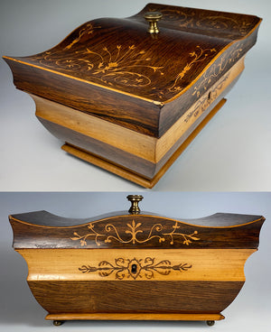 Antique French Palais Royal Sewing Box, French Empire Era, c.1800-1814, Tray w/o Implements