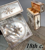 Superb 18th Century French Necessaire, Scent or Perfume Caddy in Mother of Pearl and Ivory, Inlays of Silver and Gold