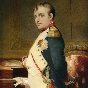 Rare Antique French Portrait Miniature: Napoleon Bonaparte, Full Military Dress