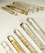 5 RARE c.1650-1700 French Cut Crystal Perfume Scent Bottle, Lay Down Tubes