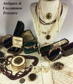 Antique Georgian to Victorian 3-Strand Seed Pearl Parure, Necklace, Earrings