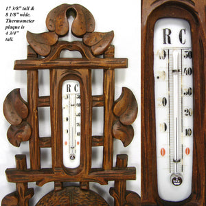Lot - Vintage German Weather House Thermometer
