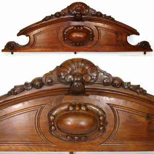 PAIR Antique Victorian Carved Walnut 40" Furniture or Architectural Cornices