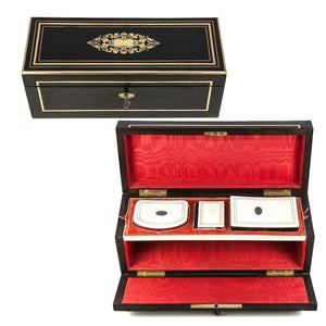 RARE Antique French Napoleon III Box, Casket, Complete: Necessaire, Coin Purse