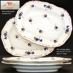 Antique Royal Crown Derby 10.5" Plate Set, 14pc with 2pc Serving Dishes, c. 1899