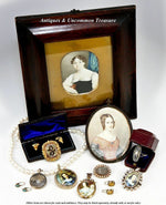 Antique Victorian Era 12k 10k Gold, Diamonds, Pearls Locket, over .5 ct Diamonds