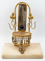Antique French Thermometer Stand, Trinket Tray, c.1830 Palais Royal, MO Pearl