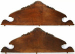 PAIR Antique Victorian Carved Walnut 40" Furniture or Architectural Cornices