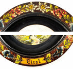 Vintage-Antique Painted "Tirol" Black Forest Carved Plaque, Bread Plate, Tray