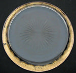 Antique French Rococo Sterling Silver Framed Cut Glass 8 3/4" Pie Plate, Platter