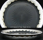 Antique French Rococo Sterling Silver Framed Cut Glass 8 3/4" Pie Plate, Platter