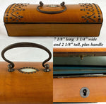 Early 1800s Antique French Lemonwood Sewing Casket, Box, Coffret, Steel Pique