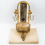 Antique French Thermometer Stand, Trinket Tray, c.1830 Palais Royal, MO Pearl