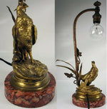 Antique Dore Bronze Sculpture, Moignez, Marble Plinth, a 14" Desk or Table Lamp