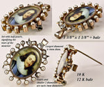 Antique Victorian Era 12k 10k Gold, Diamonds, Pearls Locket, over .5 ct Diamonds
