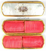 Antique French Cigar or Spectacles Case, Mother of Pearl, c1850-70, Napoleon III