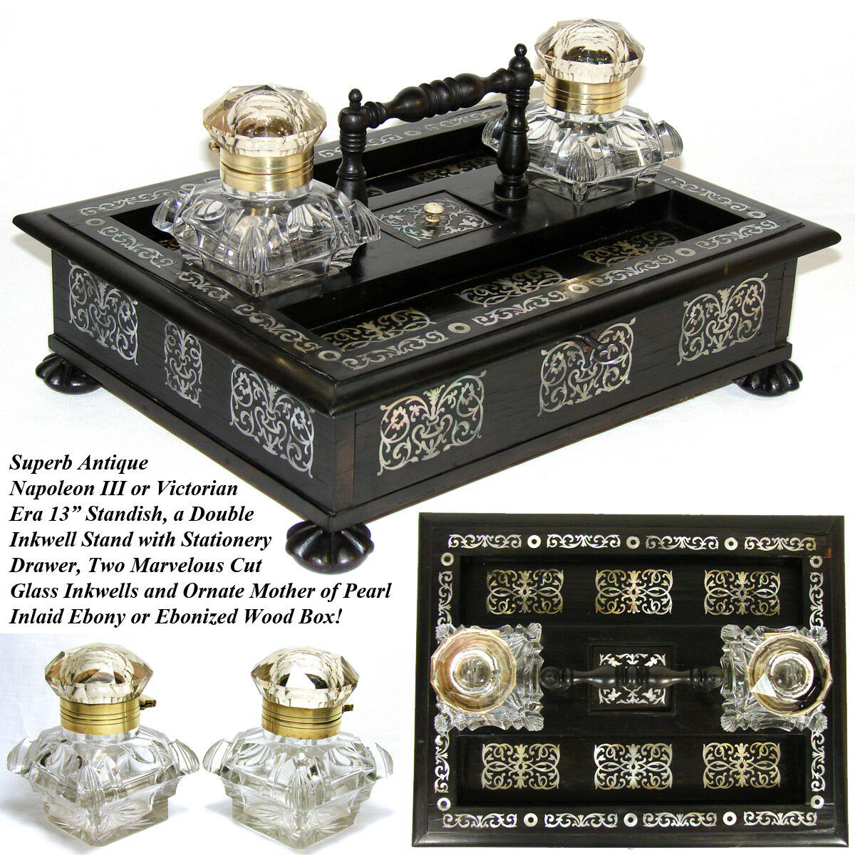 Inkwell w/ 2 Quills and Ink – Supreme Court Gifts
