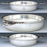 Elegant Antique French Sterling Silver 8 3/8" Wide 'Ecuelle', Serving Dish, Bowl