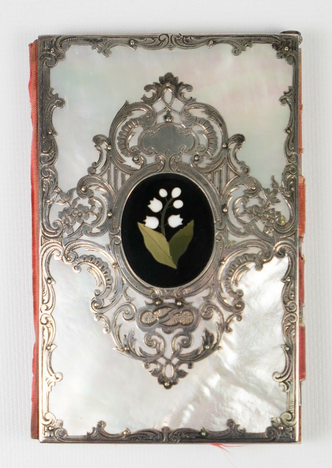 Antique French or Italian Carnet du Bal, Nécessaire, Pearl, Pietra Dura & Silver