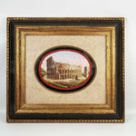 Antique Italian Micromosaic Plaque, Paperweight, Large, In Frame, Rome Coliseum