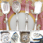 Elegant Antique French Sterling Silver 4pc Hors d'Oeuvre Implement Set, Acanthus