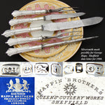 Fab Antique Mappin Brothers 5pc Sterling Silver Meat Carving Set, Original Box