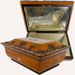 Early 1800s Antique French Lemonwood Sewing Casket, Box, Coffret, Steel Pique